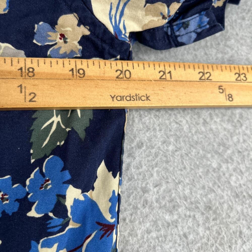 Denim & Flower Floral Print Shirt Medium Beach Casual Button Up Short Sleeve Men - Picture 5 of 7
